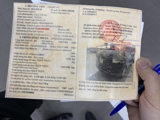 Hướng dẫn Thủ tục Đăng ký xe Ô tô mới nhất 2021