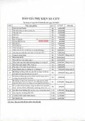 Phụ kiện Honda chính hãng