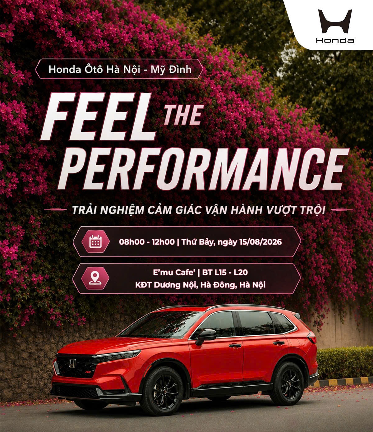 Lái thử xe honda ô tô tại Hà Đông ngày 15/08/2026